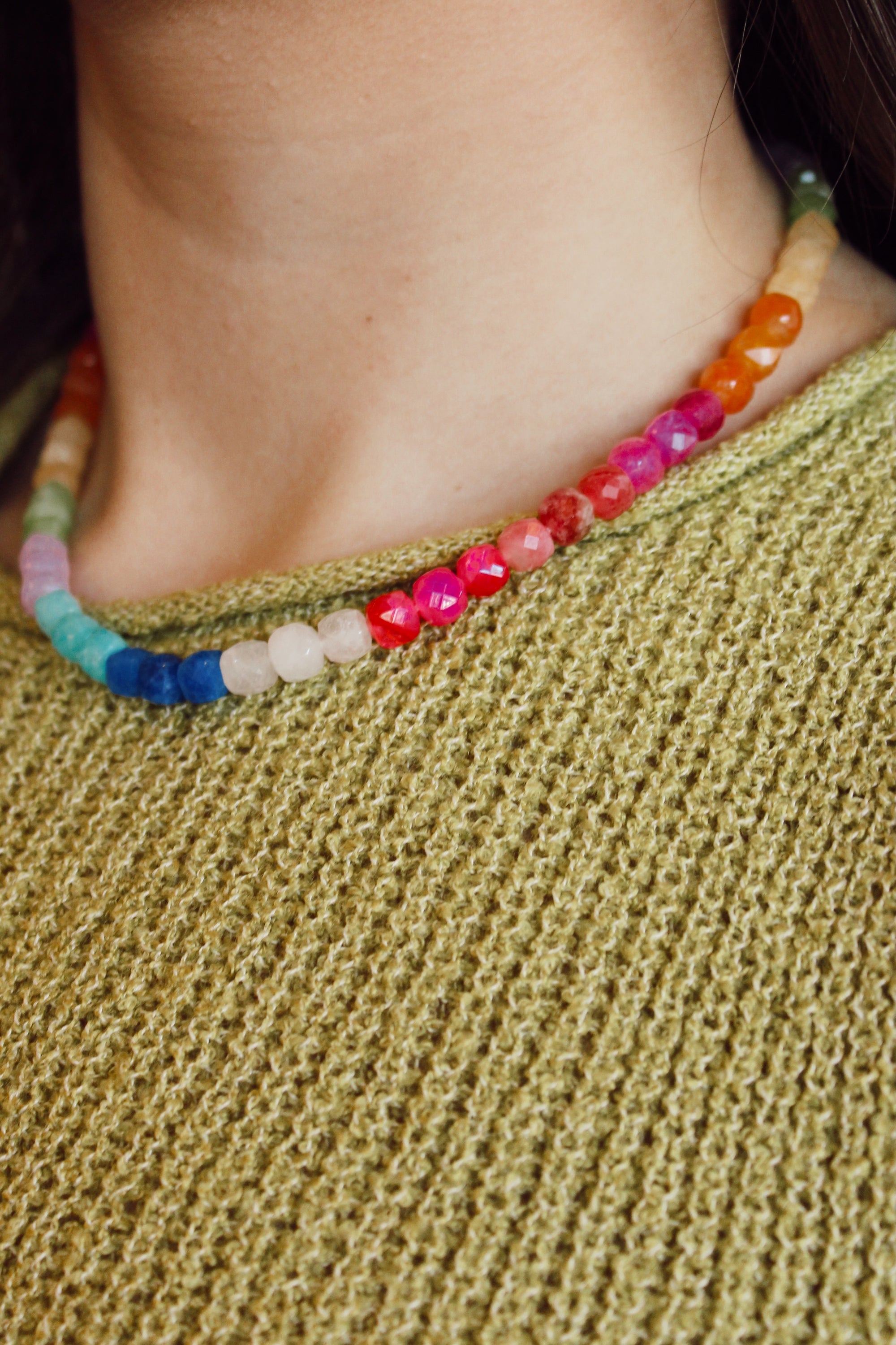 Over the Rainbow Gemstone Necklace