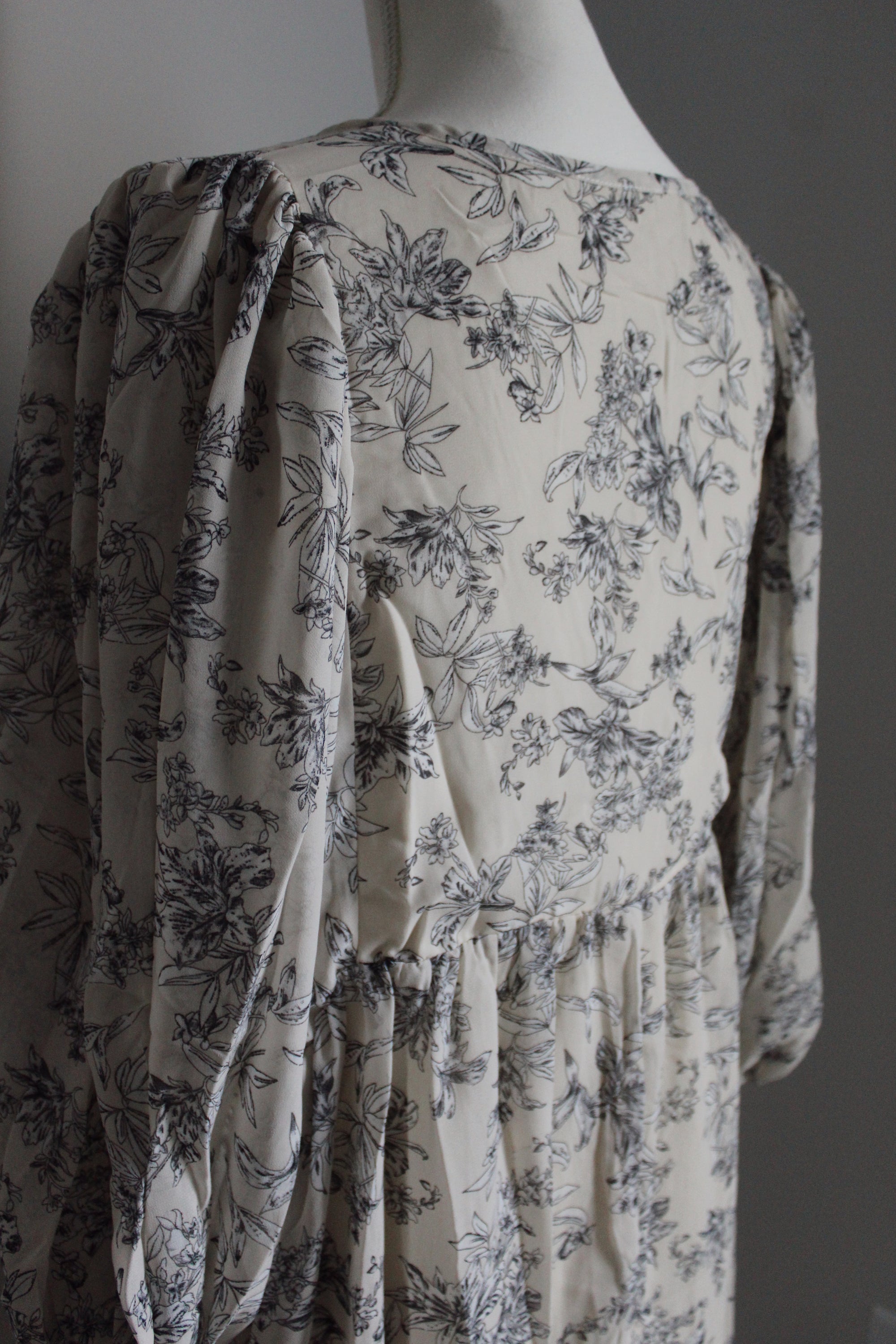 Fall Florals Babydoll Dress / Cream