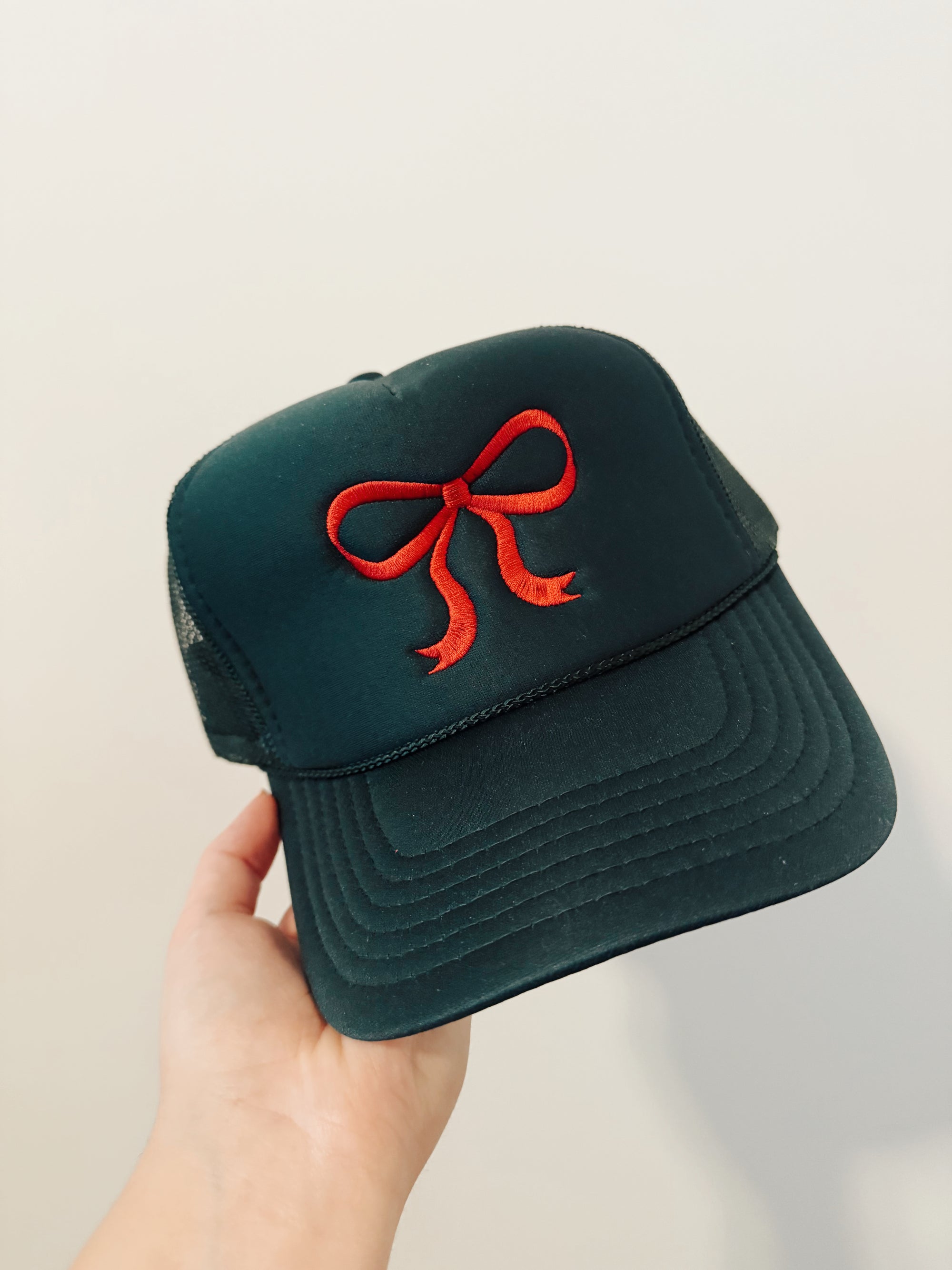 Christmas Bow Trucker Hat