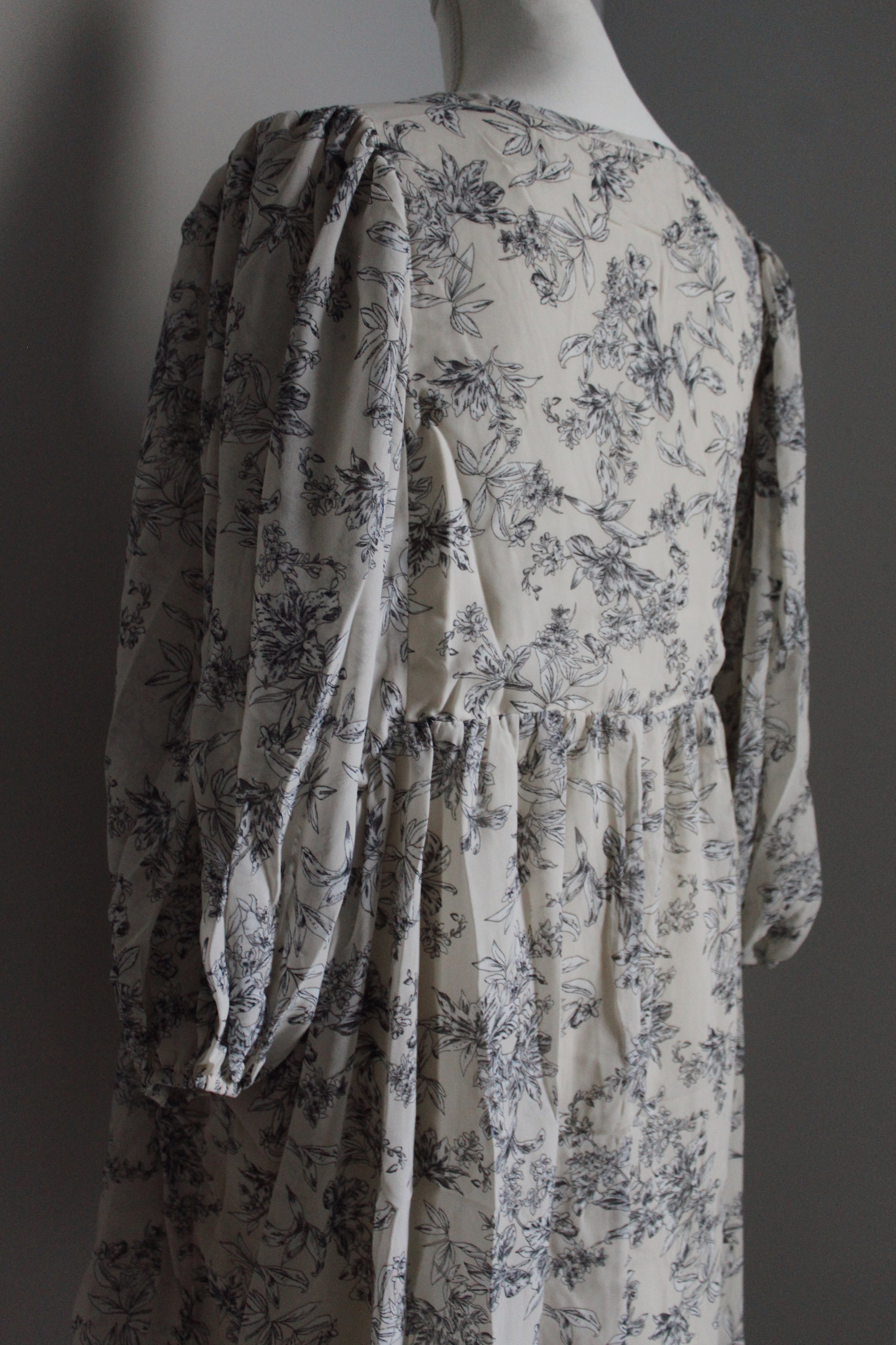 Fall Florals Babydoll Dress / Cream