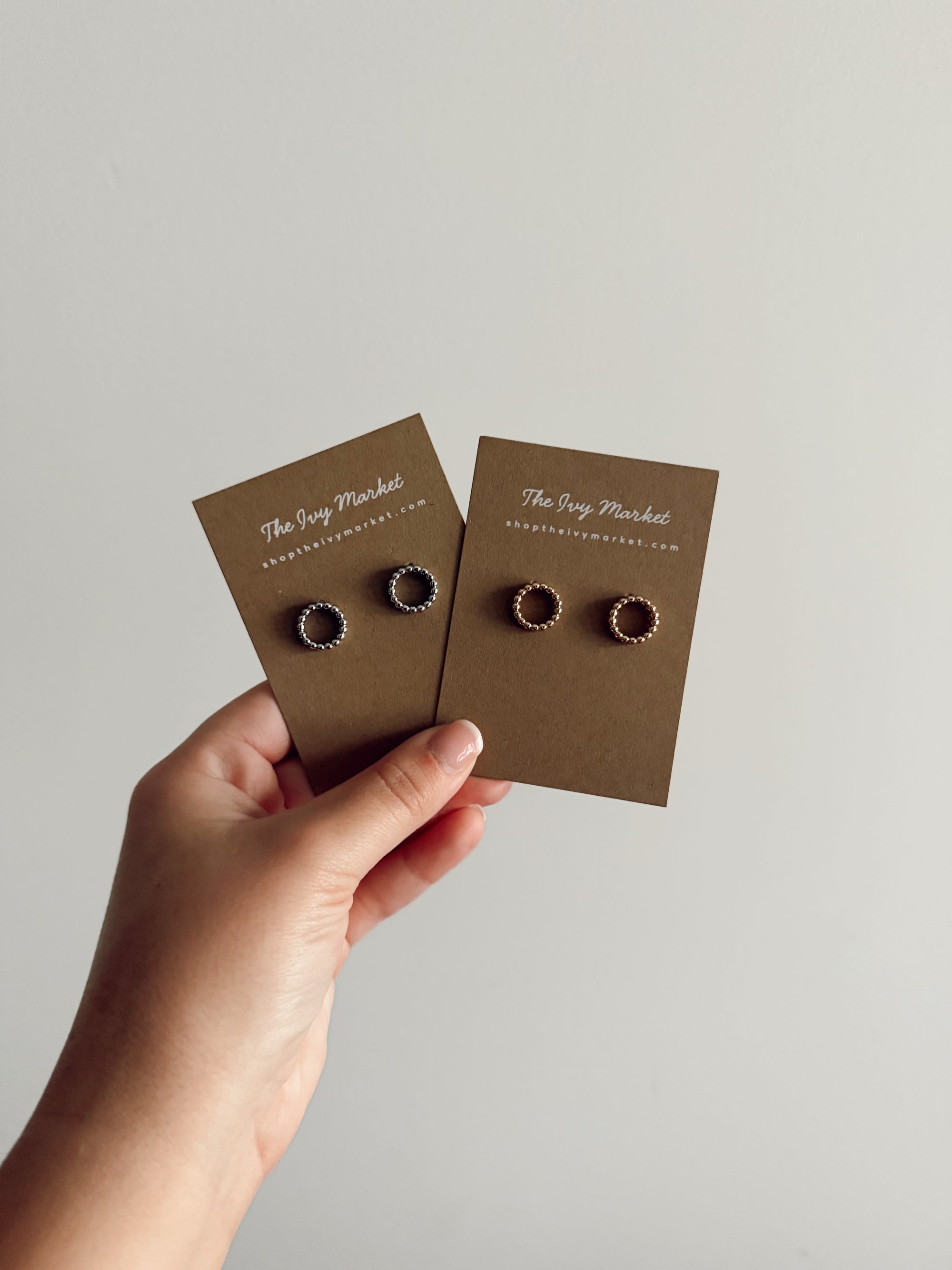 Mini Circle Stud Earrings