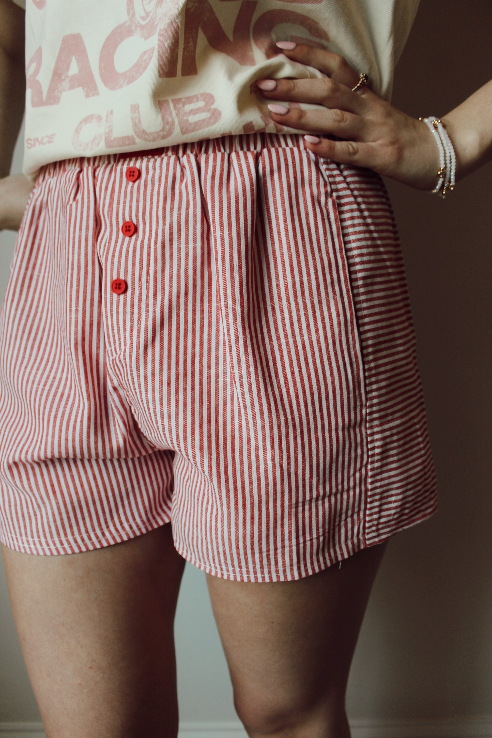 Striped Boxer Shorts / Red