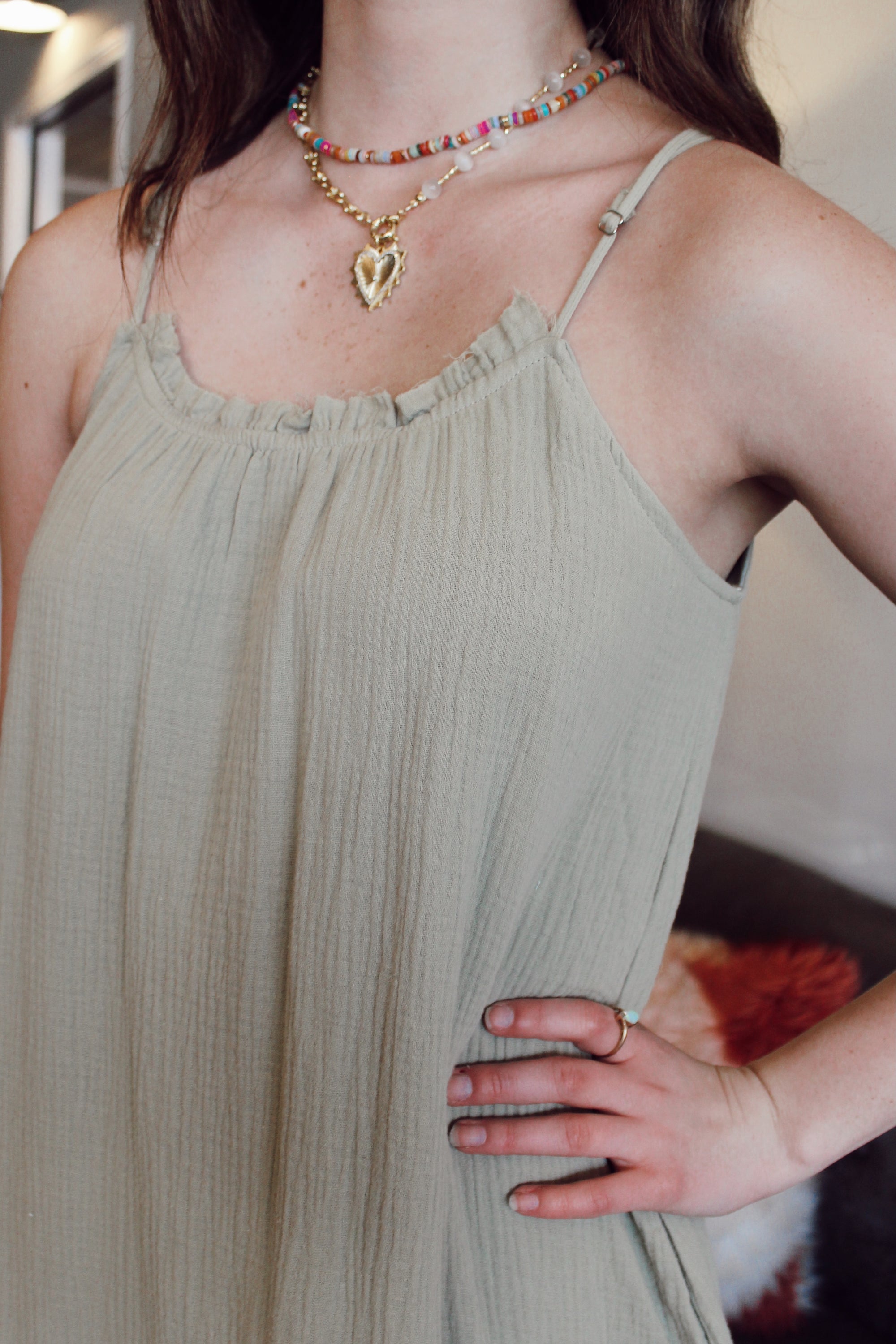 Everyday Tiered Midi Dress / Olive