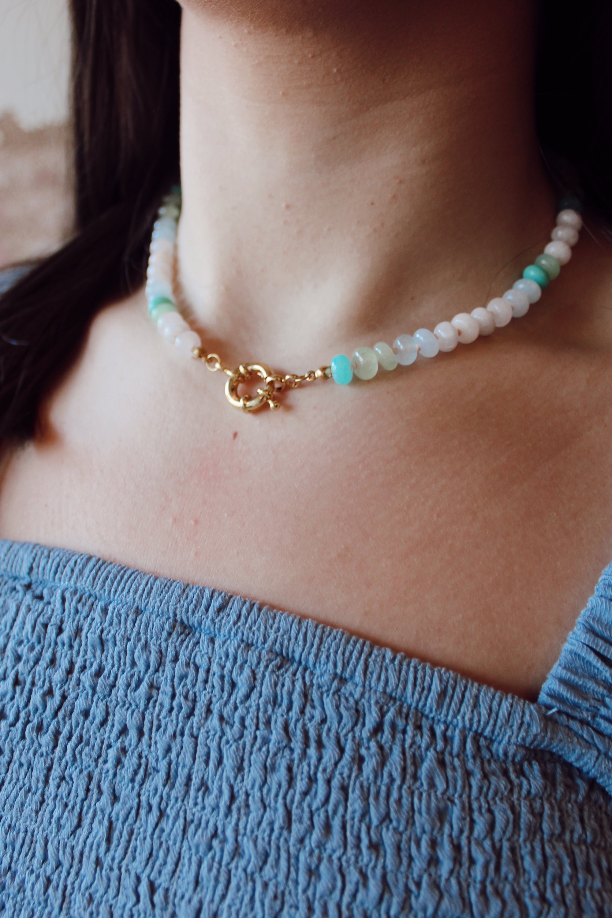 Minty Gemstone Necklace