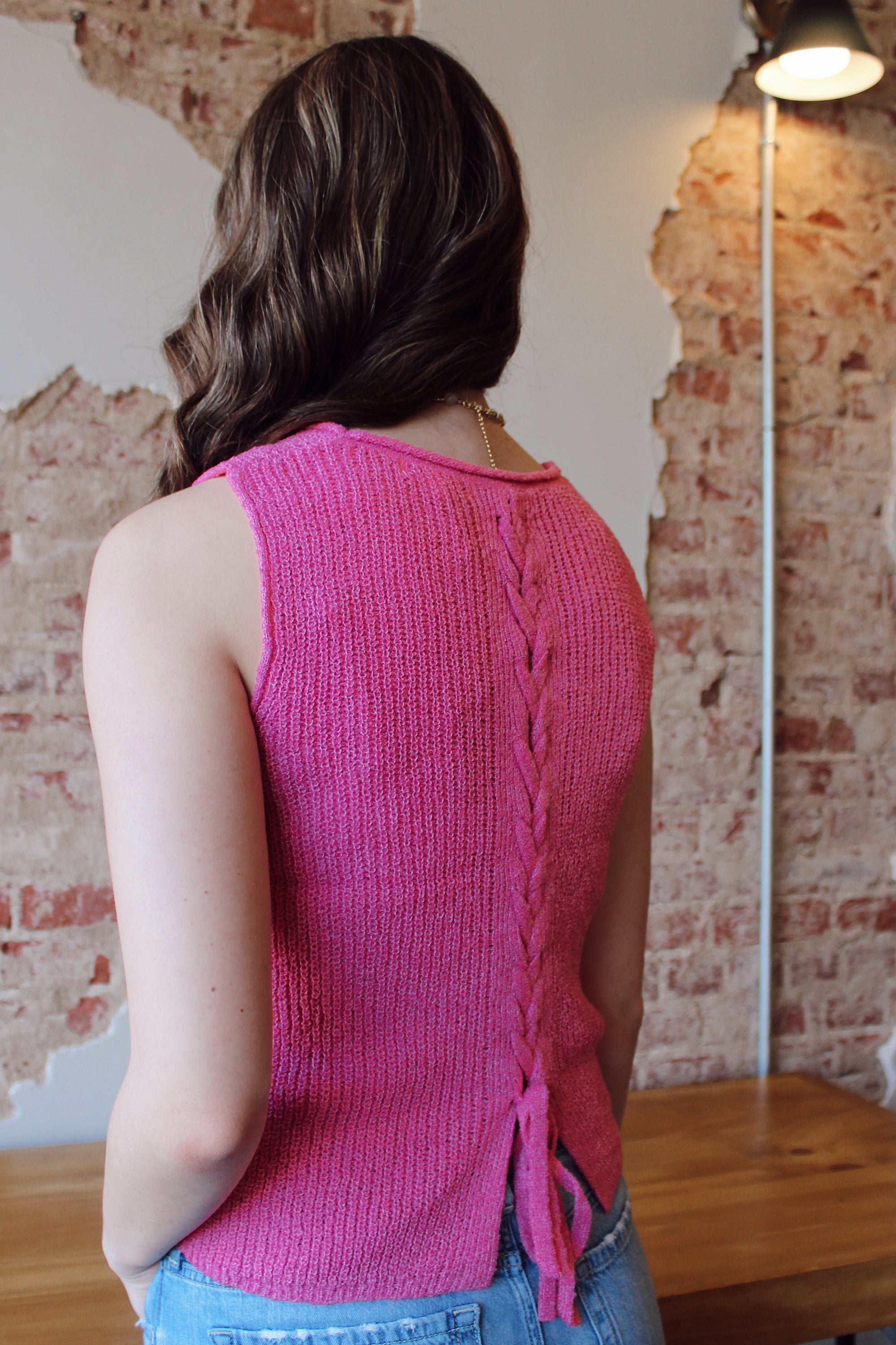 Knit Tank Top / Bubblegum