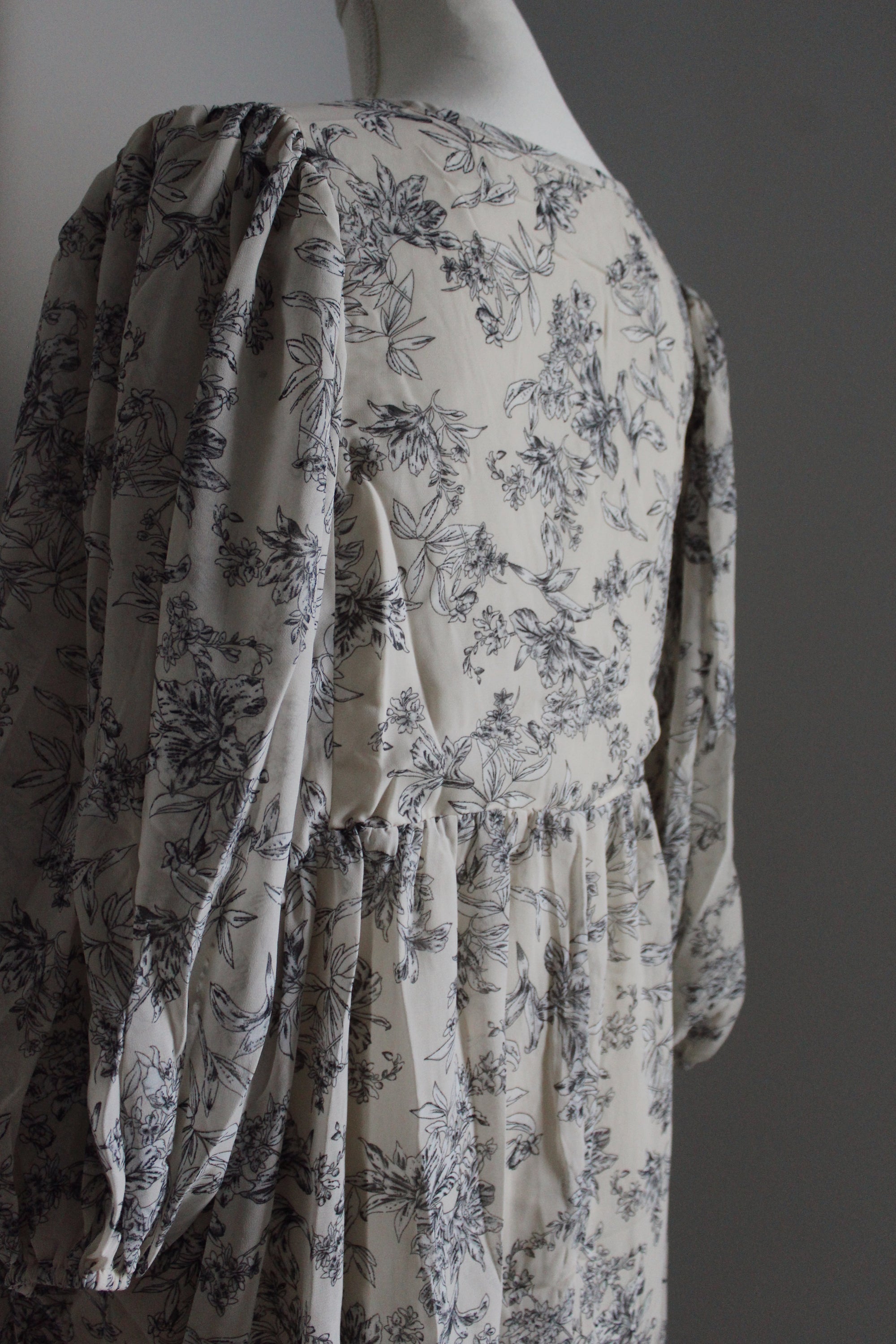 Fall Florals Babydoll Dress / Cream