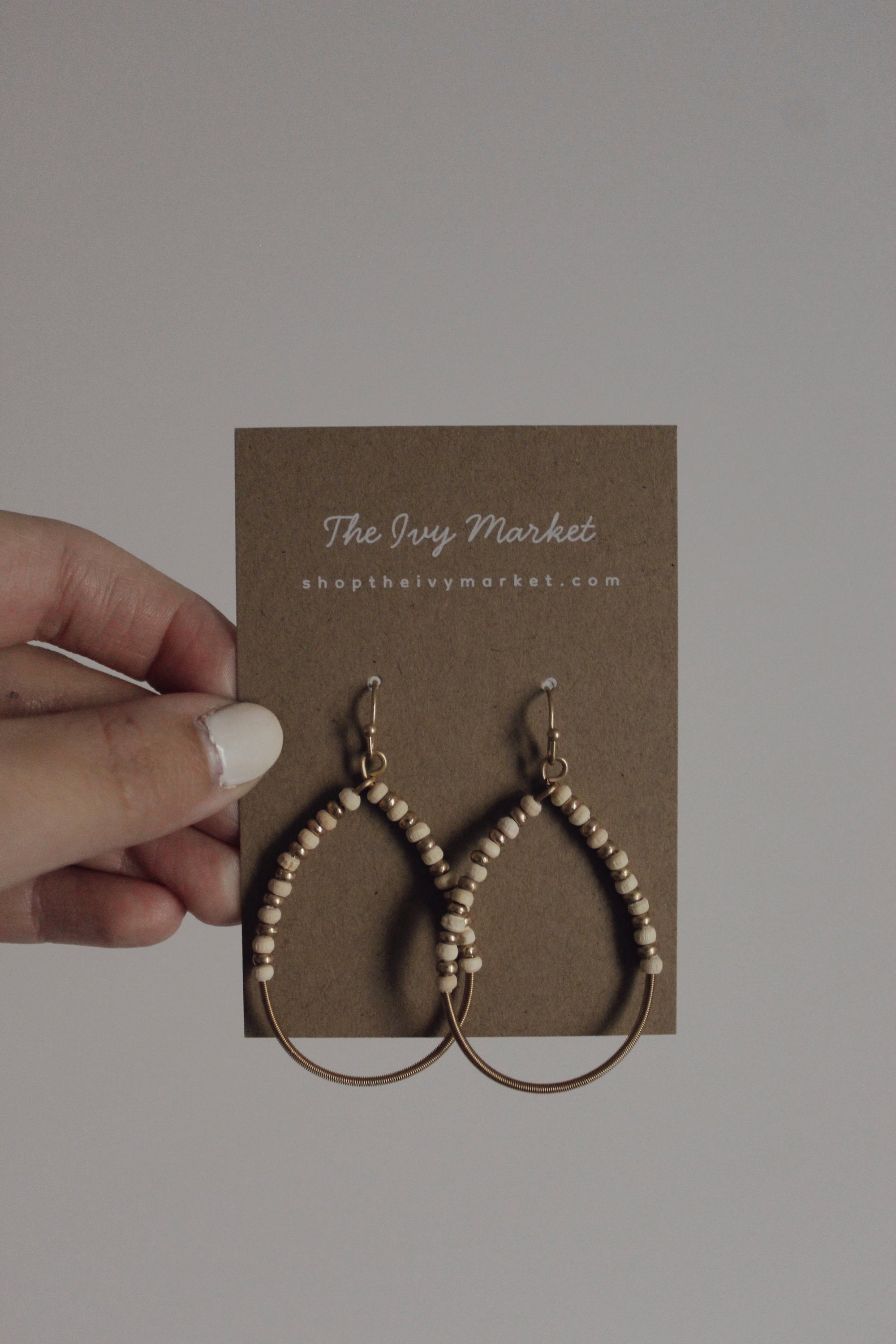 Sierra Beaded Earrings / Ivory