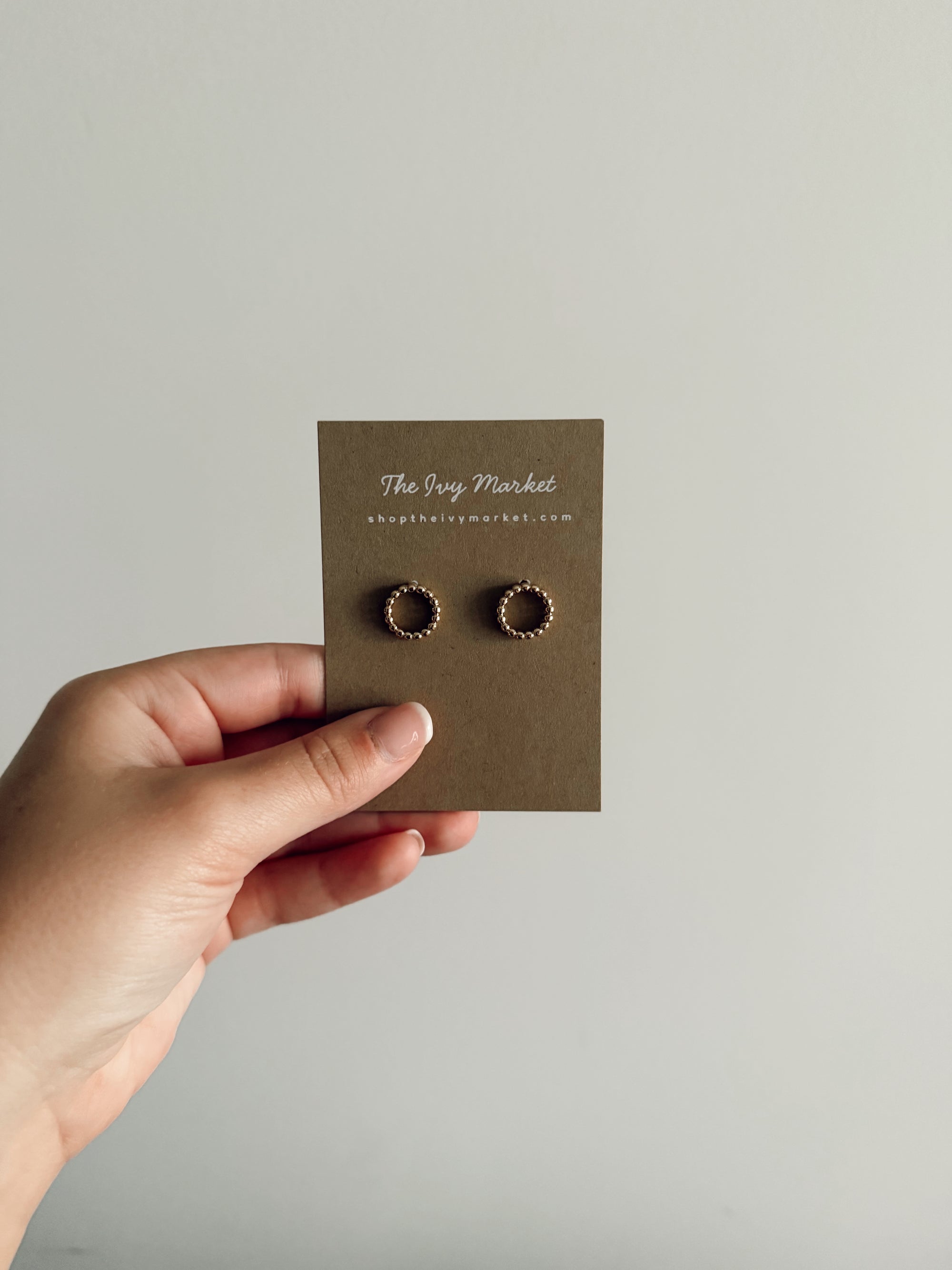 Mini Circle Stud Earrings