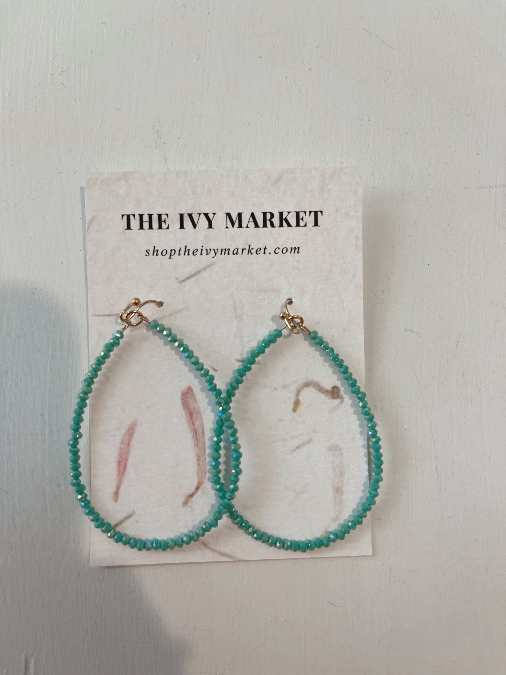 Teal Teardrop Earrings