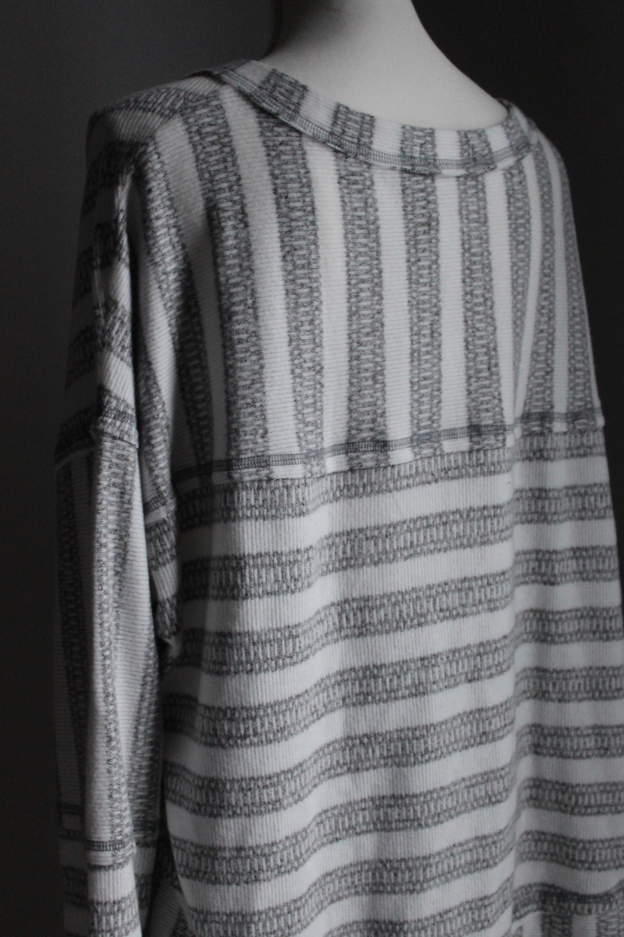 Sadie Raw Hem Striped Top