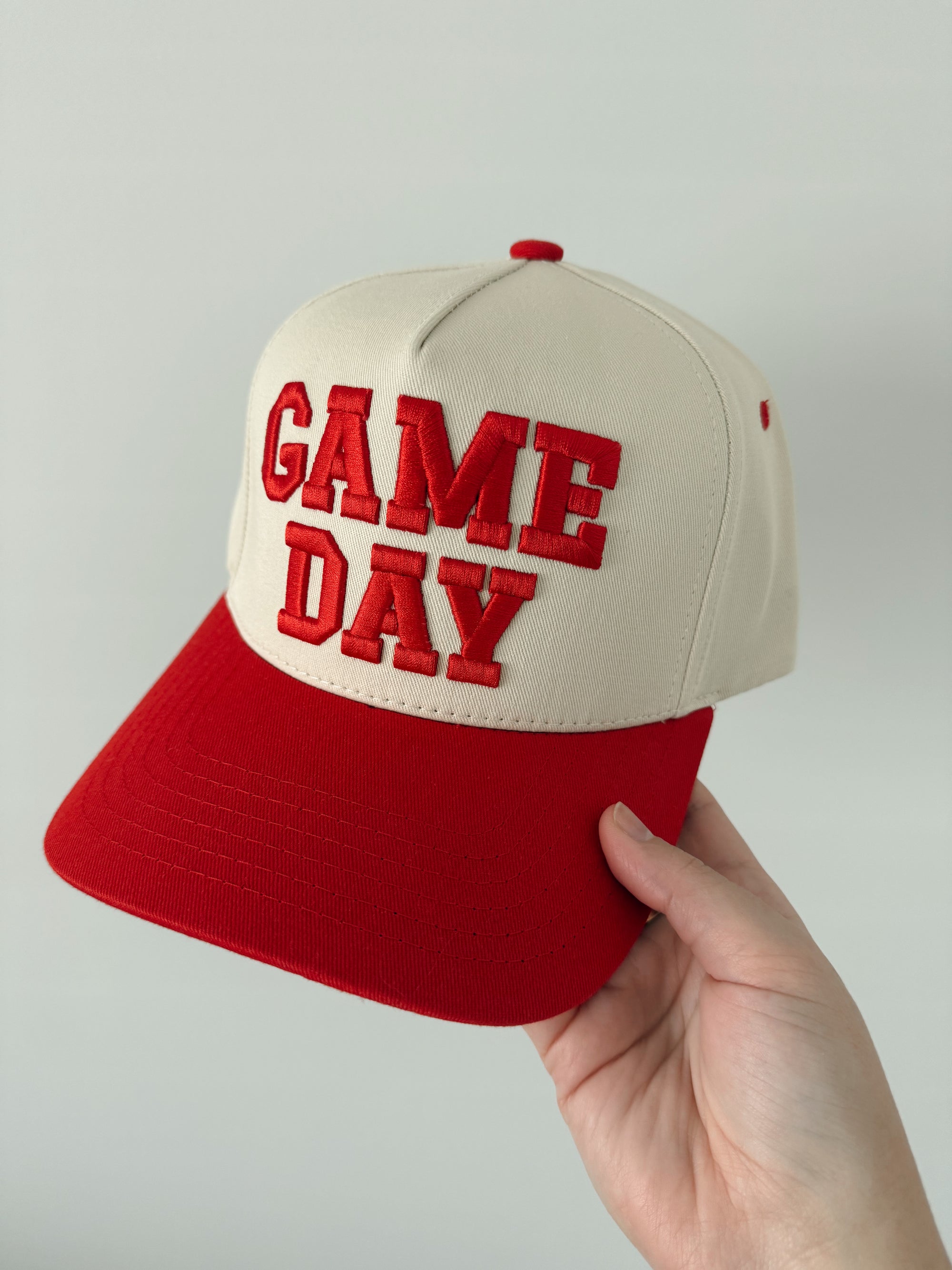 Game Day Embroidered Hat / Red