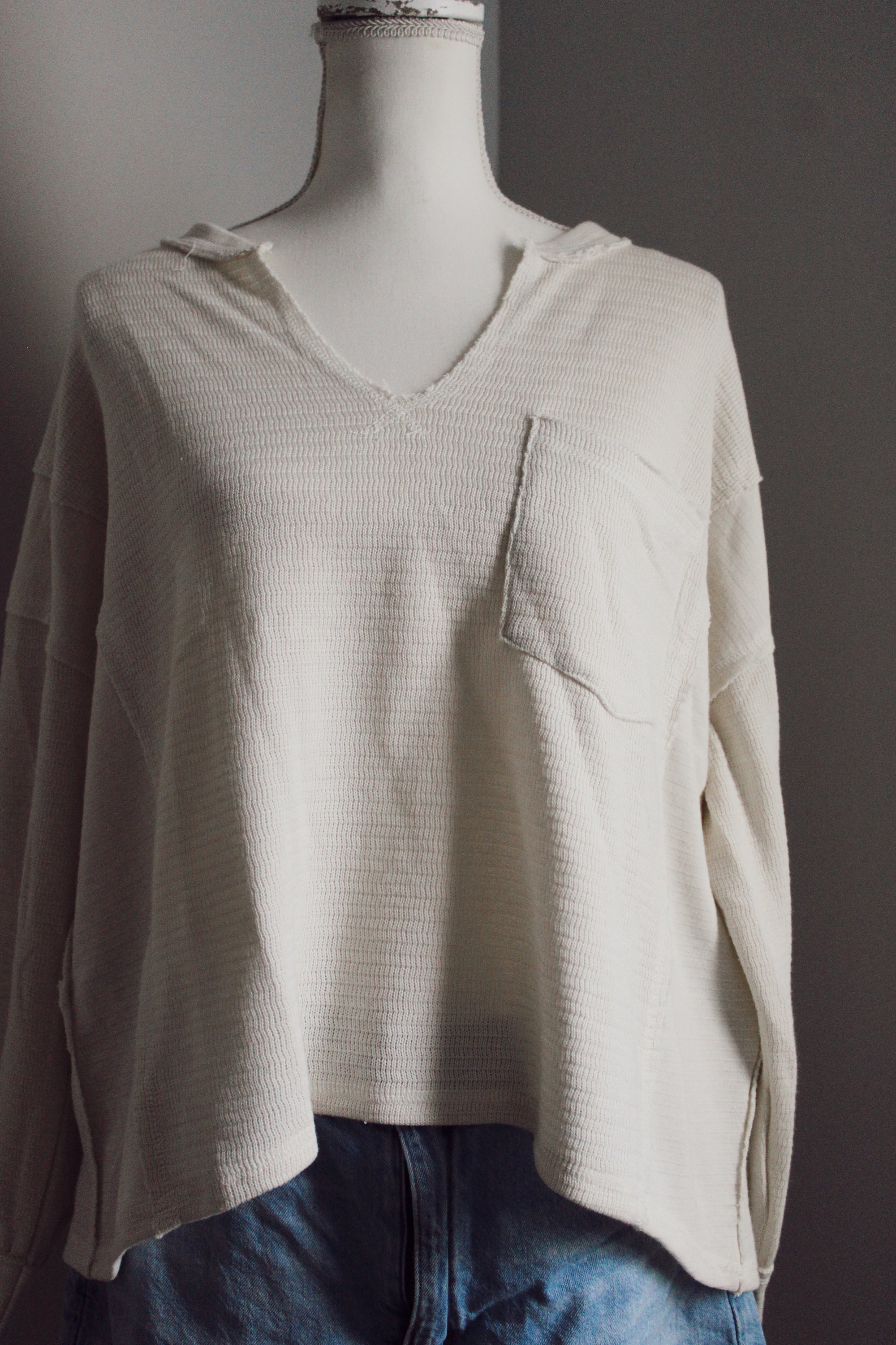 Patchwork Long Sleeve / Cream