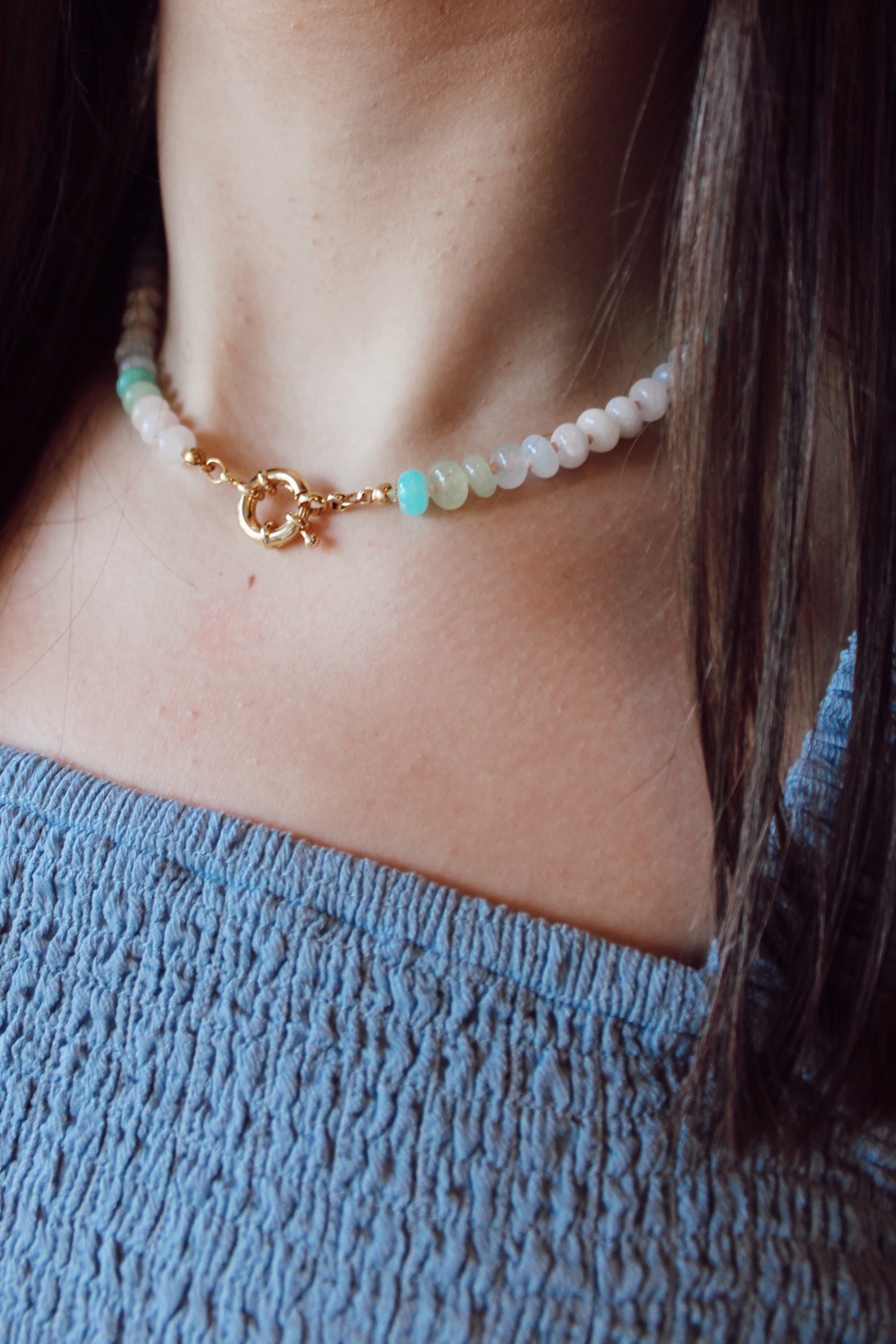 Minty Gemstone Necklace