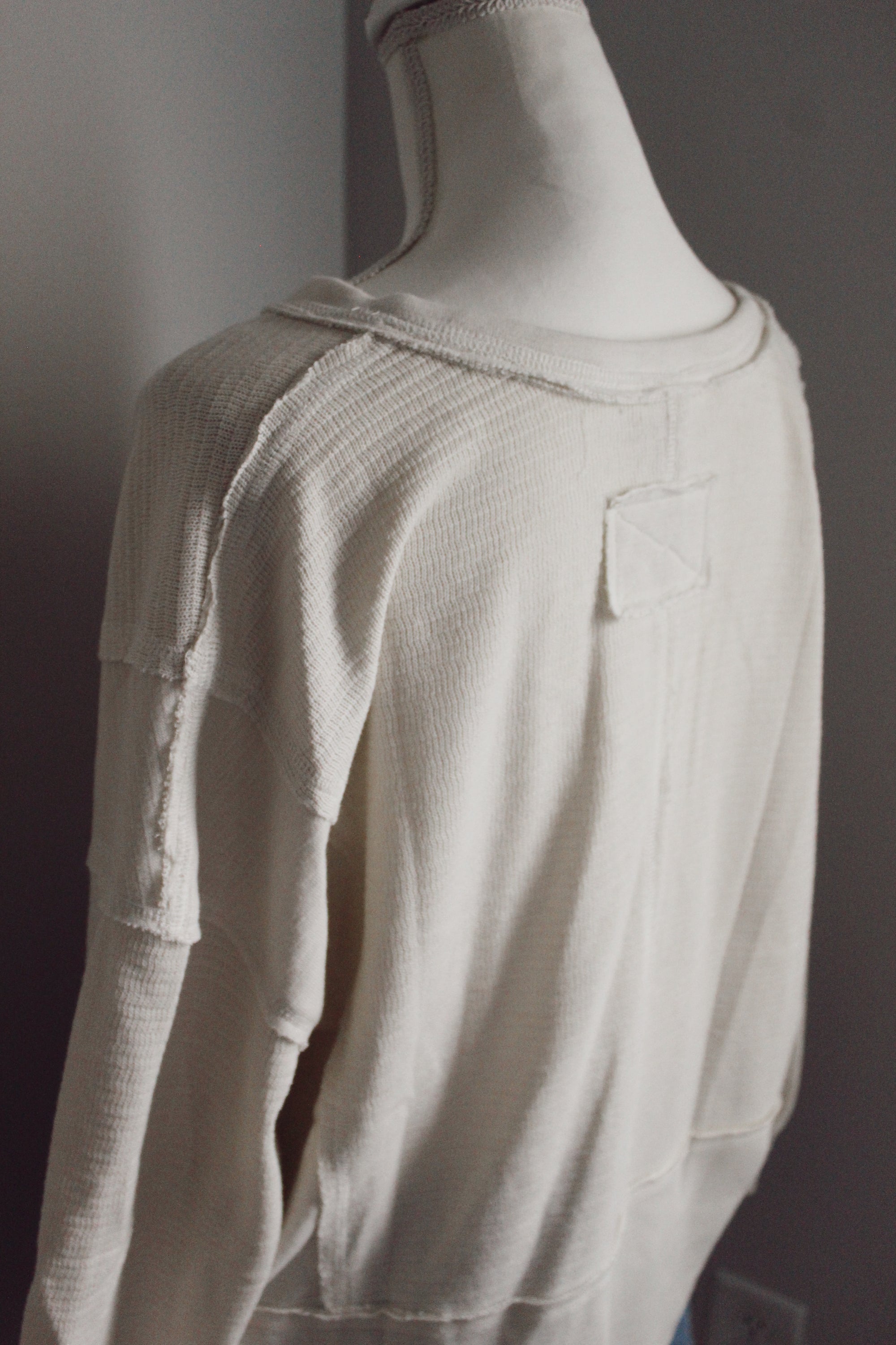 Patchwork Long Sleeve / Cream