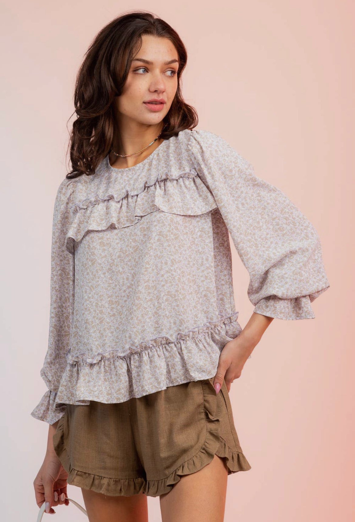 Floral Ruffle Blouse