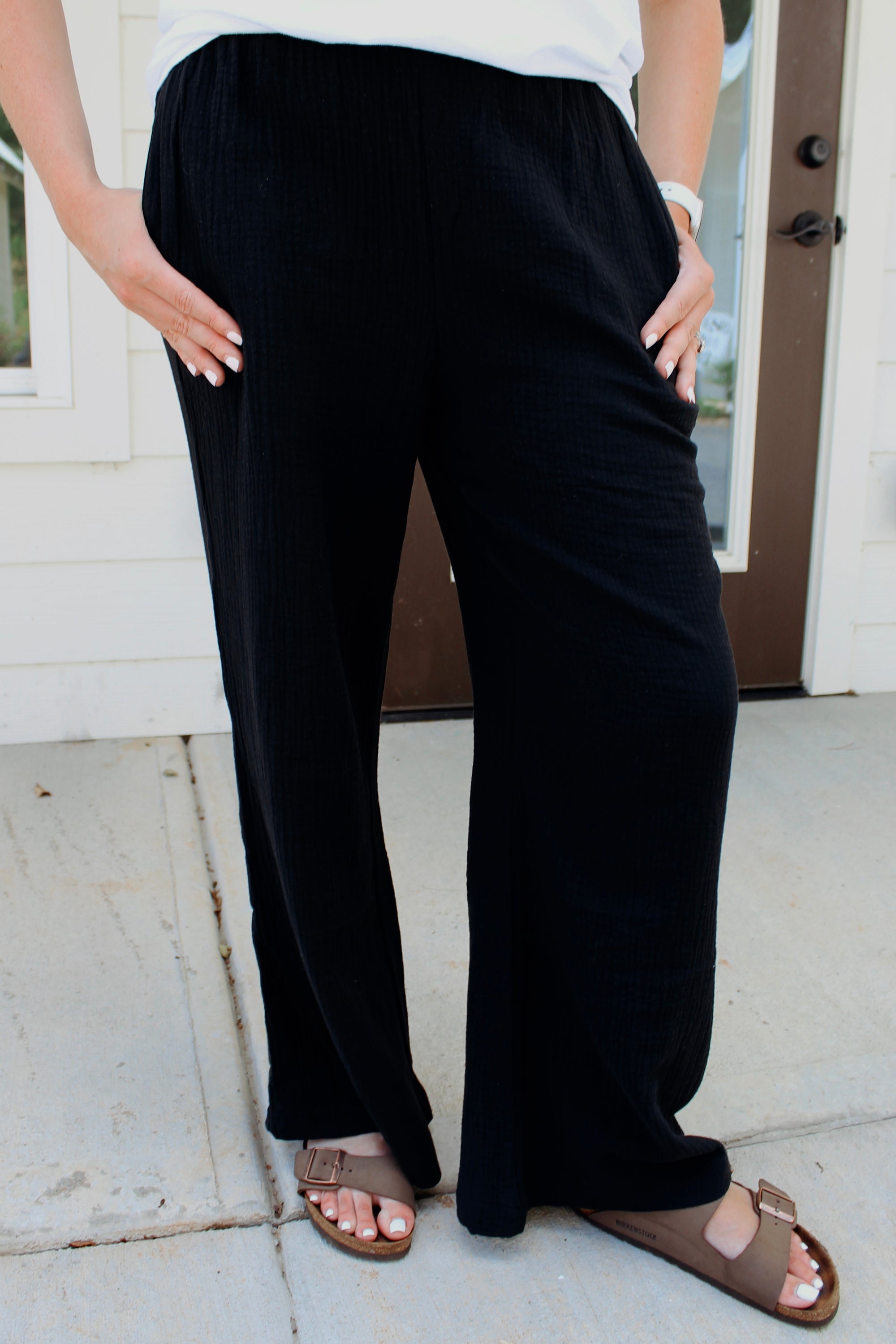 Midnight Black Gauze Pants