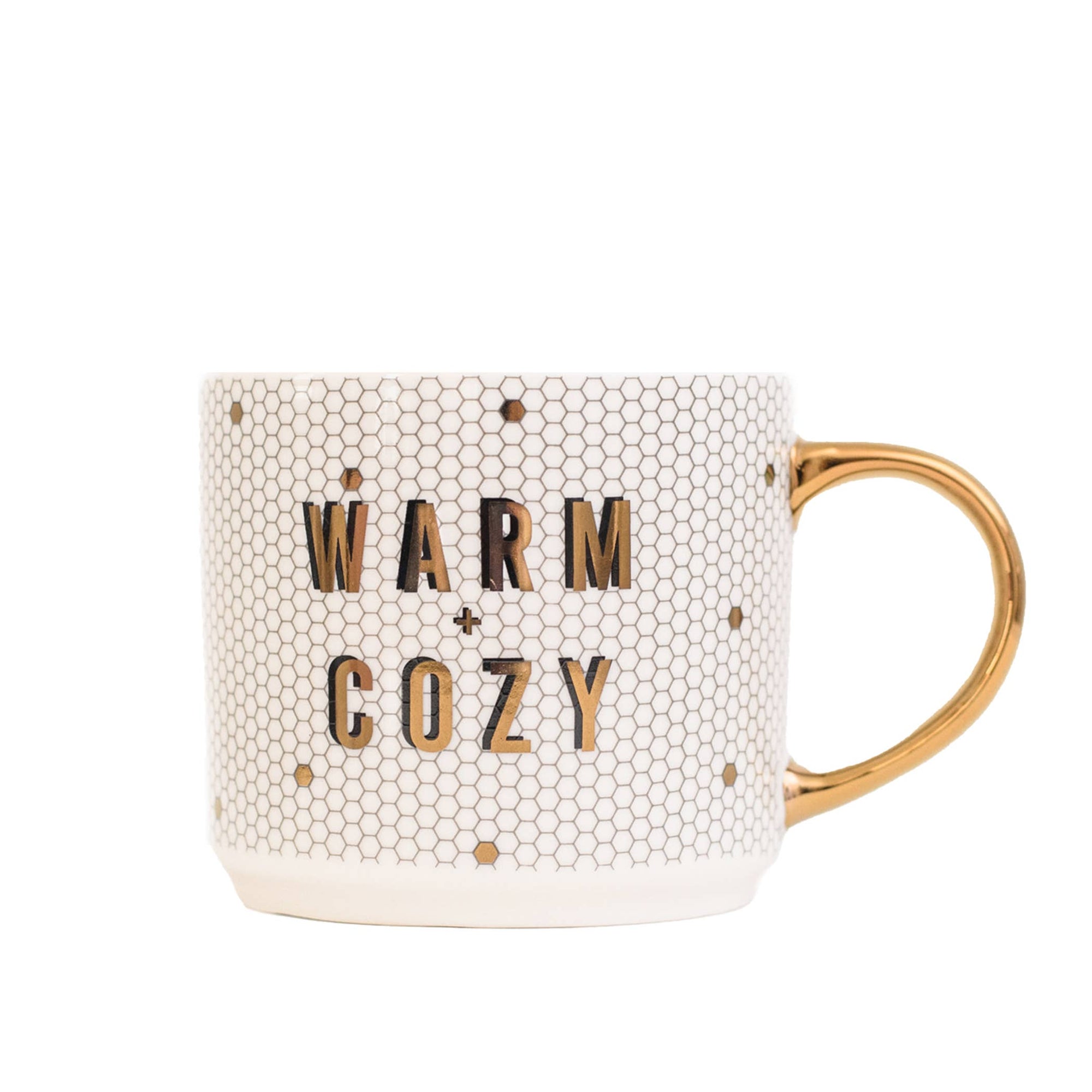 Warm & Cozy Gold Tile Mug