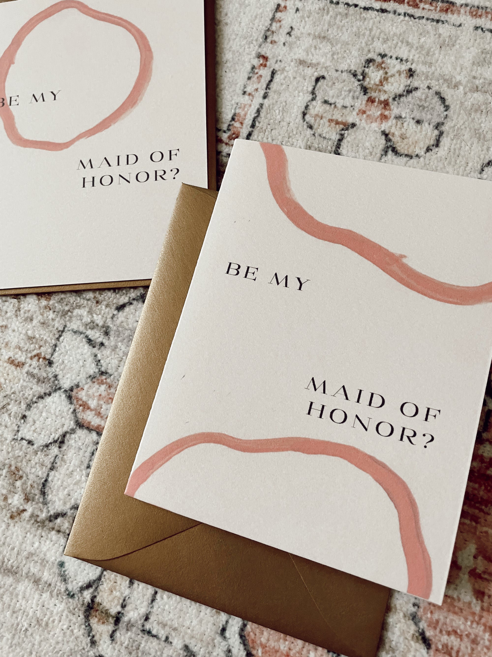 Brushstroke Be My Maid of Honor? Greeting Card