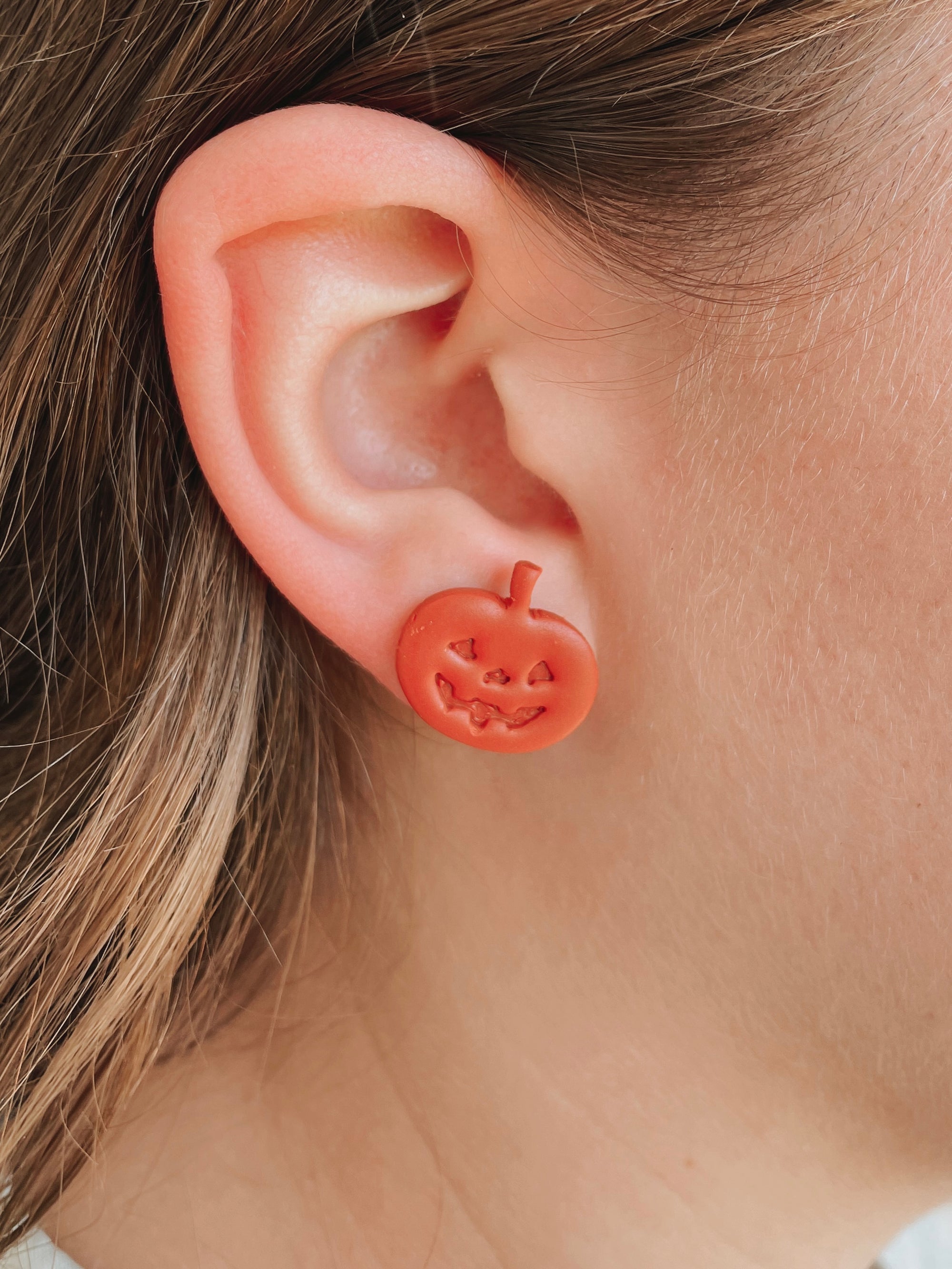 Pumpkin Stud Earrings