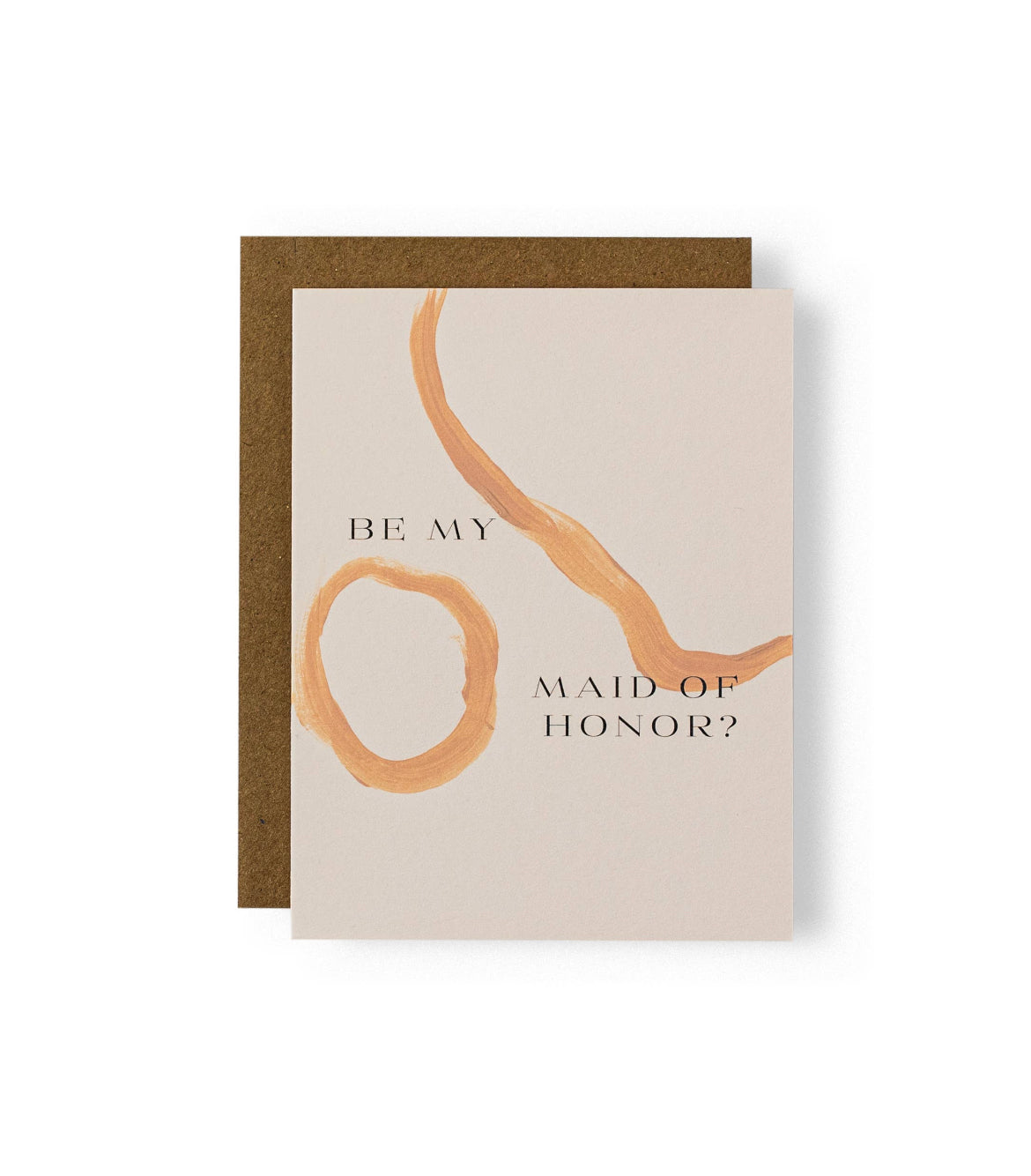Brushstroke Be My Maid of Honor? Greeting Card