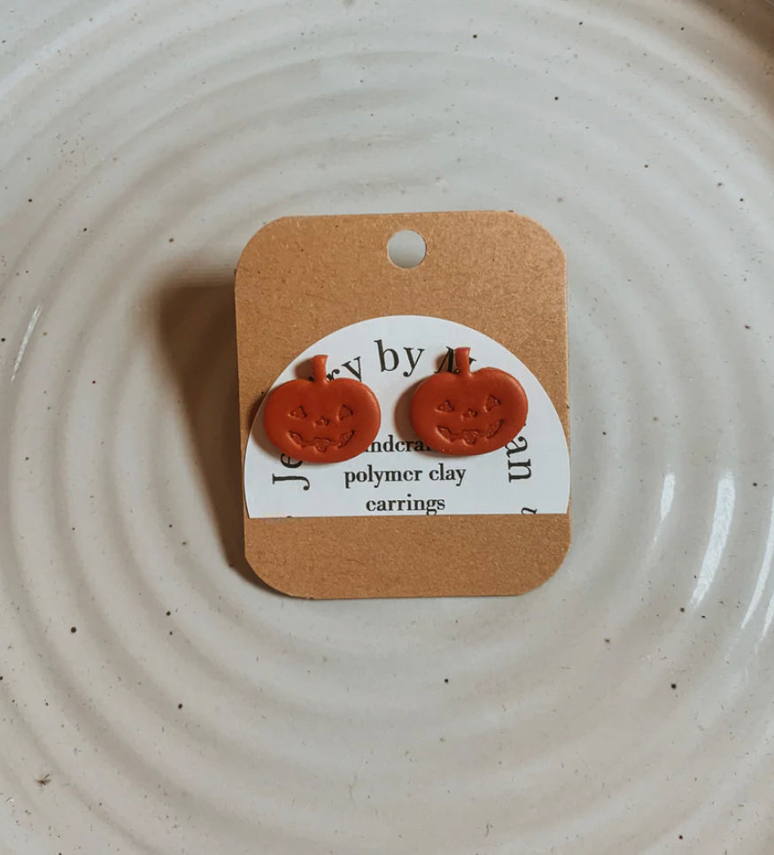 Pumpkin Stud Earrings