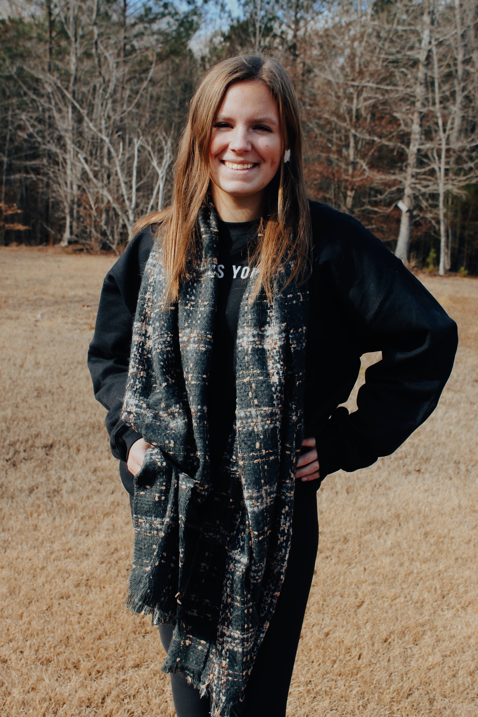 Emerald Plaid Scarf