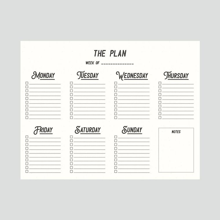 Weekly Planner Notepad