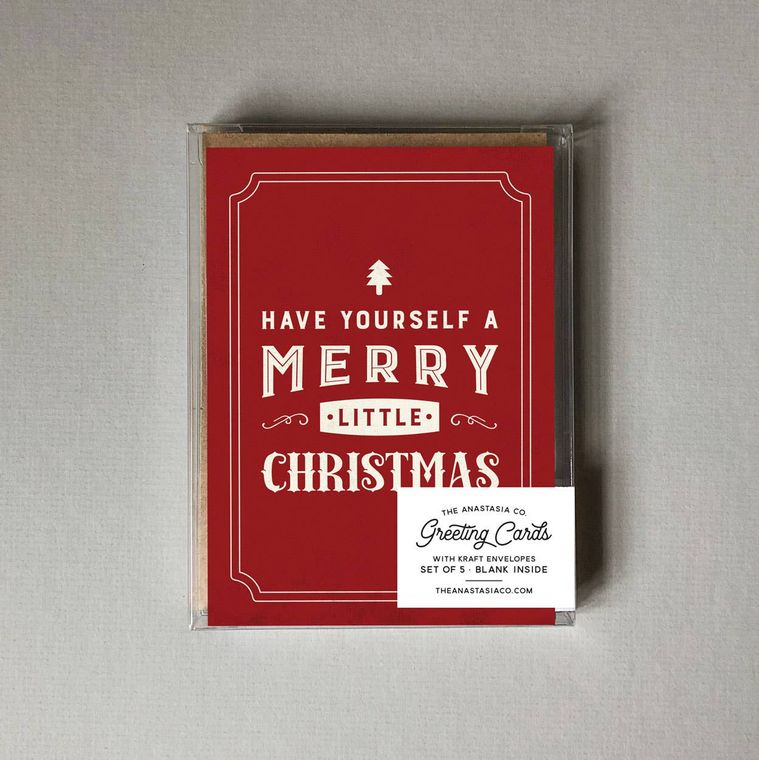 Merry Little Christmas Greeting Card Set
