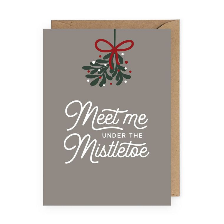 Under the Mistletoe Greeting Card